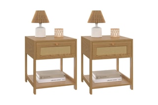 2 tables de chevet 1 tiroir Erin - 40 x 48 x 40 cm