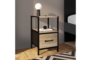 2 tables de chevet 1 tiroir Iris - 30 x 50 x 30 cm