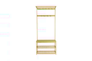 Vestiaire d'entrée en bambou Maya - 70 x 30,5 x 170 cm