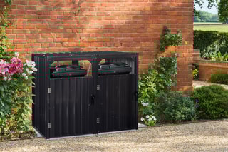 Cache-poubelles double - Anthracite