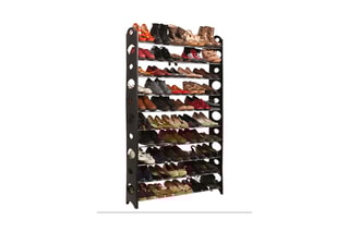 Etagère à chaussures Gris - 50 paires