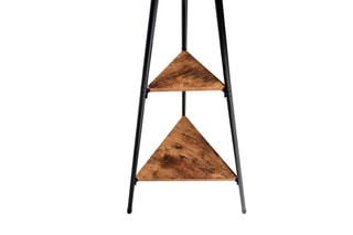 Porte-manteau Elize - Noir et imitation bois