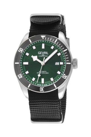 Relógio automático em nylon Yorkville Preto e verde