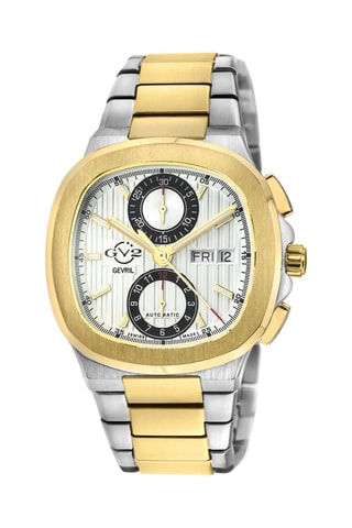 Relógio automático de aço ETA 7750 Swiss - Cronógrafo - Prateado e dourado-rosa