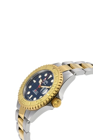 Relógio automático em aço SW200 Prateado e dourado