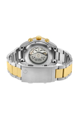 Relógio automático de aço e folheado a ouro fino amarelo ETA 7750 Swiss Yorkville - Cronógrafo