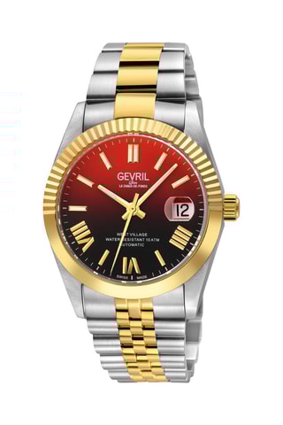Relógio automático em aço Sellita SW200 West Village Fusion Elite - Prateado e dourado