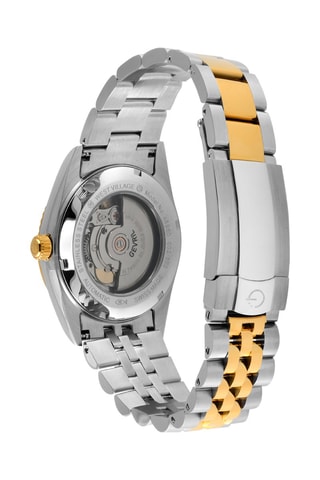 Relógio automático em aço Sellita SW200 West Village Fusion Elite - Prateado e dourado