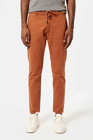 Pantalon tapered slim Irwix - Rouge brique