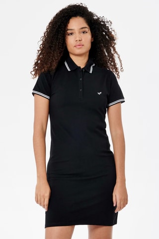 Robe polo en coton biologique Julix - Noir