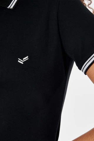 Robe polo en coton biologique Julix - Noir
