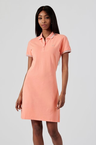 Robe polo en coton biologique Julix - Corail