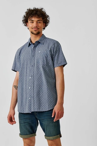Chemise en coton biologique Romak - Bleu marine