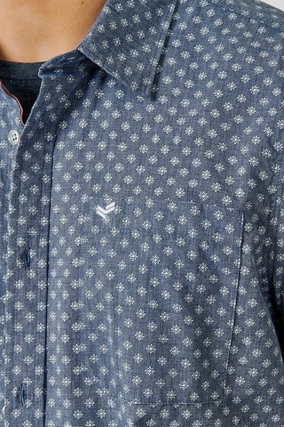 Chemise en coton biologique Romak - Bleu marine