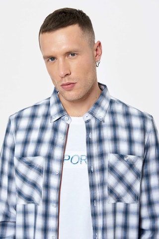 Chemise - Blanc et indigo