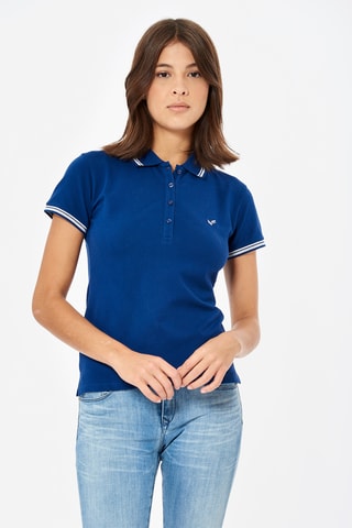 Polo en coton biologique Jule - Bleu marine
