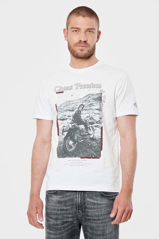 T-shirt en coton biologique Razi - Blanc