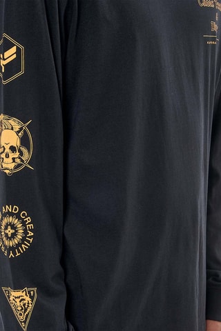 T-shirt en coton biologique Regan - Noir