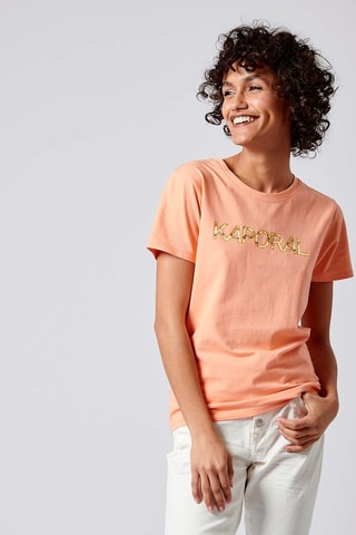 T-shirt en coton biologique Fanjo - Corail