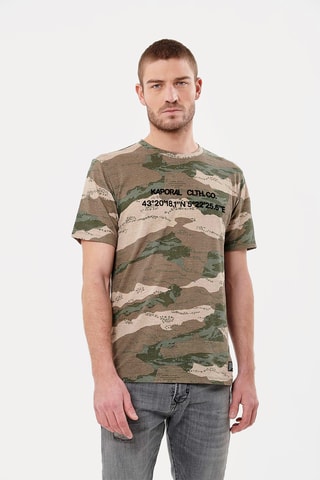 T-shirt en lin Camo - Taupe