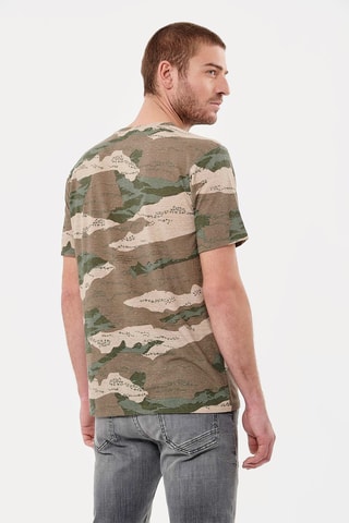 T-shirt en lin Camo - Taupe