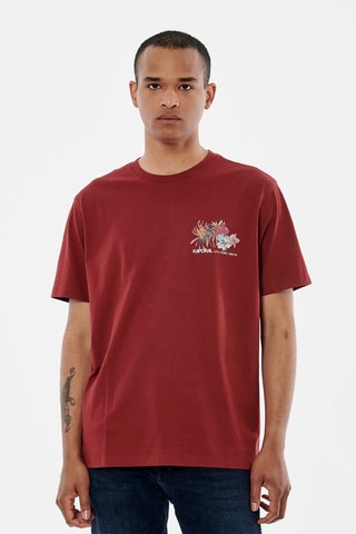 T-shirt en coton biologique Tigau - Rouge