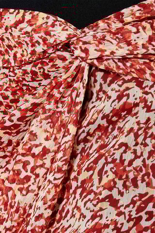 Jupe portefeuille Guita - Rouge et blanc
