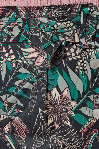 Jupe droite taille haute Guiri - Noir et turquoise