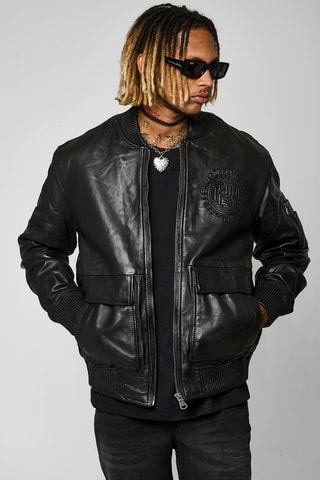 Veste en cuir Buir - Noir