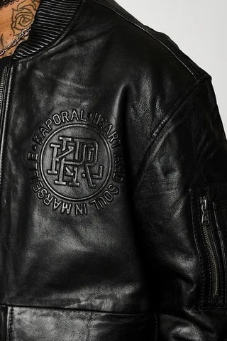 Veste en cuir Buir - Noir