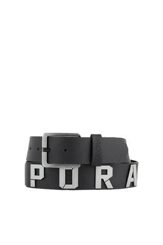 Ceinture en croûte de cuir Idem - Noir