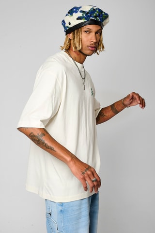 T-shirt oversize en coton biologique Kim  - Blanc