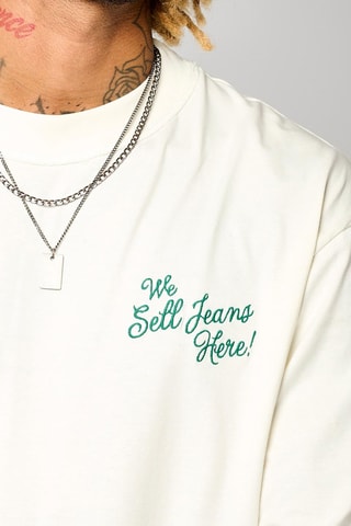 T-shirt oversize en coton biologique Kim  - Blanc