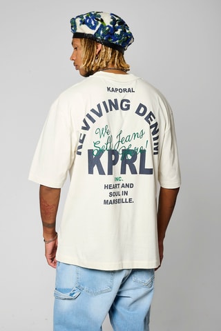 T-shirt oversize en coton biologique Kim  - Blanc
