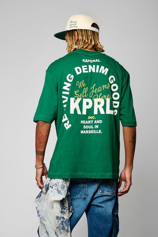 T-shirt oversize en coton biologique Kim  - Vert