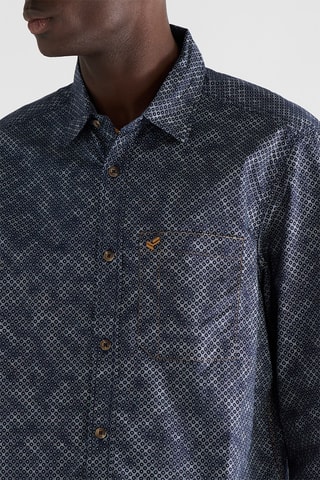 Chemise regular en coton biologique Kroft - Bleu