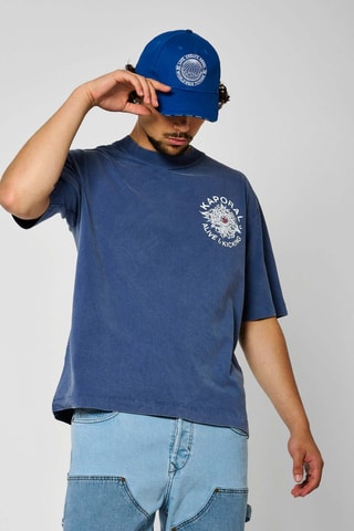 T-shirt en coton biologique Kyo  - Bleu marine