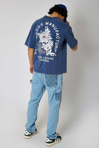 T-shirt en coton biologique Kyo  - Bleu marine