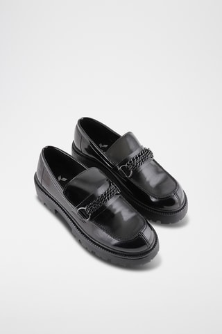 Mocassins à talons vernis Carby - Noir