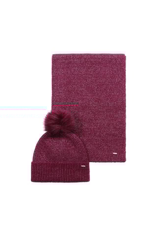 Bonnet et écharpe Melly - Violet