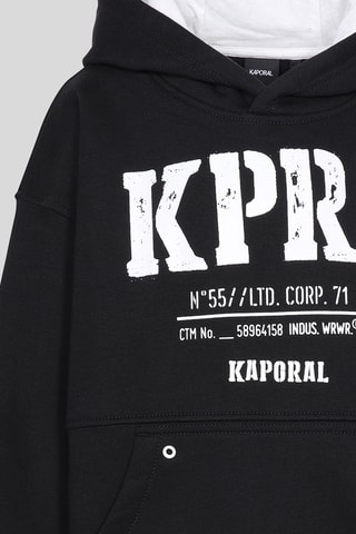 Sweat regular à capuche Moki - Noir