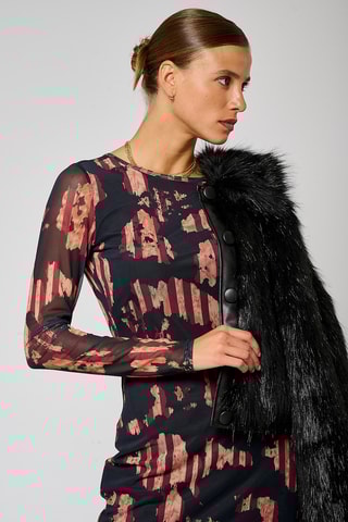Robe longue fendue Most - Noir