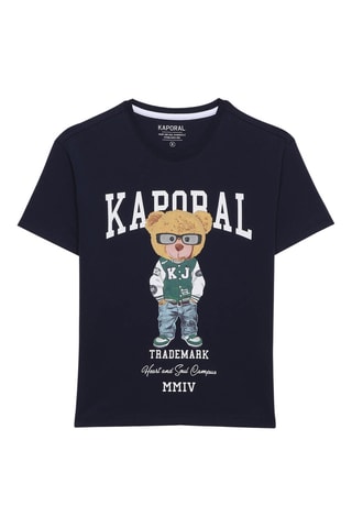 T-shirt en coton biologique Moure - Bleu marine