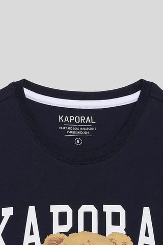 T-shirt en coton biologique Moure - Bleu marine