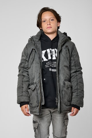 Parka à capuche Muno  - Noir