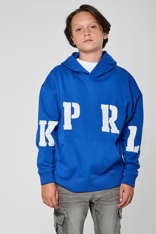 Sweat regular à capuche Myau - Bleu