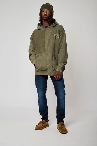Sweat regular à capuche Roky  - Kaki