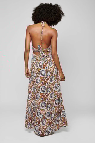 Robe longue dos nu Sanda - Miel