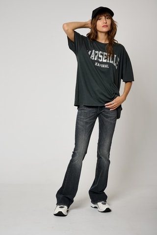 T-shirt oversize en coton biologique Sassy - Noir