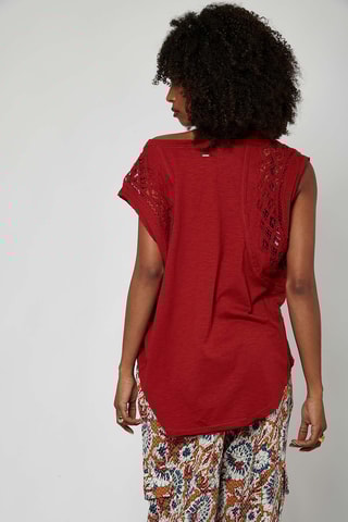 T-shirt oversize oversize Solex - Rouge